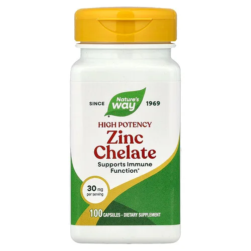 Nature's Way, Quelato de zinc, 30 mg, 100 cápsulas
