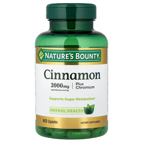 Nature's Bounty, Canela con cromo, 60 cápsulas