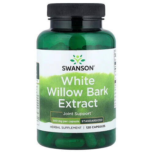 Swanson Vitamins, Extracto de corteza de sauce blanco, Estandarizado, 500 mg, 120 cápsulas