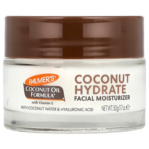 Palmer's, Fórmula de aceite de coco con vitamina E, Humectante facial con agua de coco, 50 g (1,7 oz)