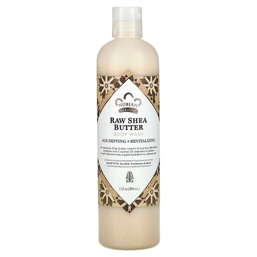 Nubian Heritage, Gel de Ducha, Manteca de Karité Cruda, 13 fl oz (384 ml)