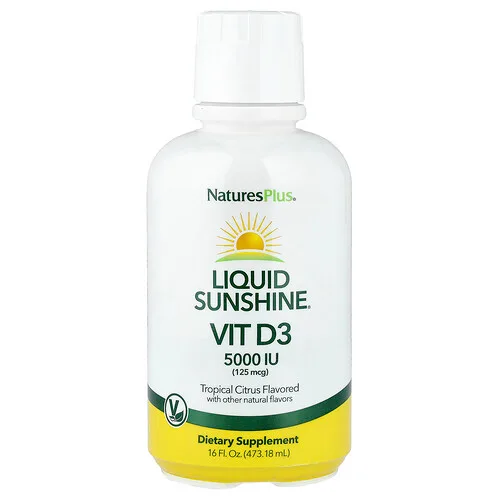 NaturesPlus, Liquid Sunshine®, Vitamina D3, Cítricos tropicales, 473,18 ml (16 oz. líq.)