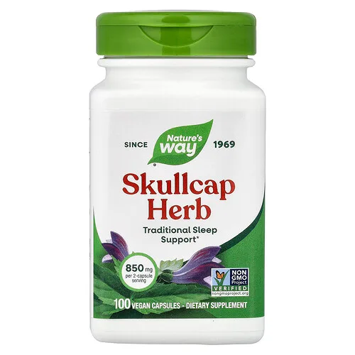 Nature's Way, Hierba de escutelaria, 100 cápsulas veganas (425 mg por cápsula)