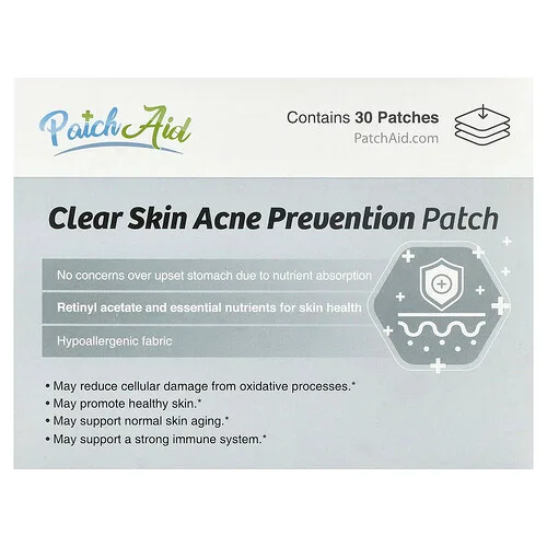 PatchAid, Clear Skin, Parches para la prevención del acné, 30 parches