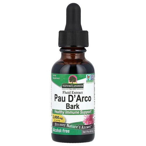 Nature's Answer, Corteza de pau d'arco, Sin alcohol, 2000 mg, 30 ml (1 oz. líq.)