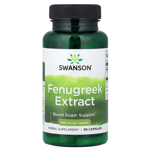 Swanson Vitamins, Extracto de fenogreco, 500 mg, 90 cápsulas