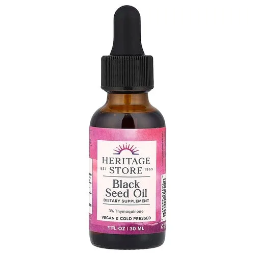 Heritage Store, Aceite de semilla de comino negro, 30 ml (1 oz. líq.)