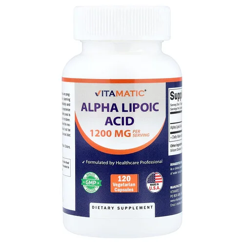 Vitamatic, Ácido alfa-lipoico, 120 cápsulas (600 mg por cápsula)