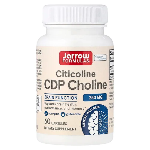 Jarrow Formulas, Colina Citicoline CDP, 250 mg, 60 cápsulas