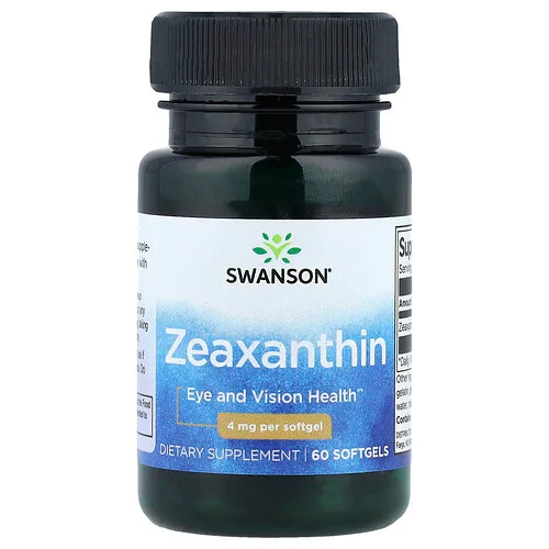 Swanson Vitamins, Zeaxantina, 4 mg, 60 cápsulas blandas