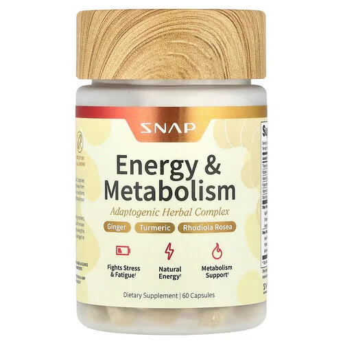 Snap Supplements, Energía y metabolismo`` 60 cápsulas