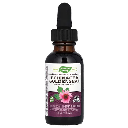 Nature's Way, Sello de oro con equinácea, 99,9% sin alcohol, 30 ml (1,01 oz. Líq.)