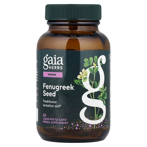 Gaia Herbs, Para mujeres, Semilla de fenogreco, 60 cápsulas Phyto-Caps® con contenido líquido (390 mg por cápsula)