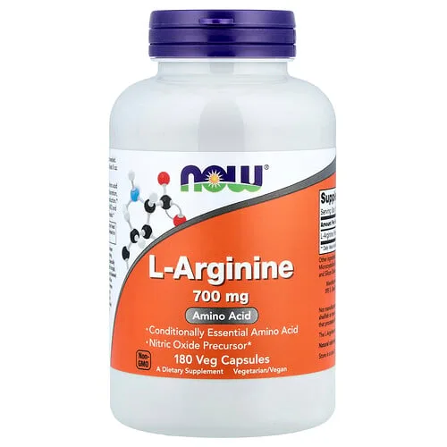 NOW Foods, L-arginina, 700 mg, 180 cápsulas vegetales