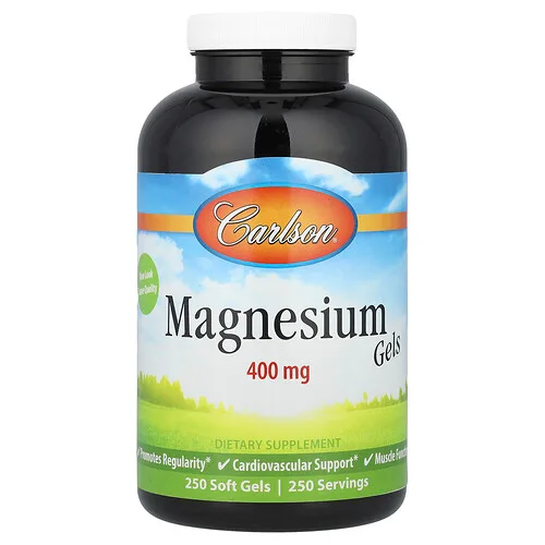 Carlson, Magnesio líquido, 400 mg, 250 cápsulas