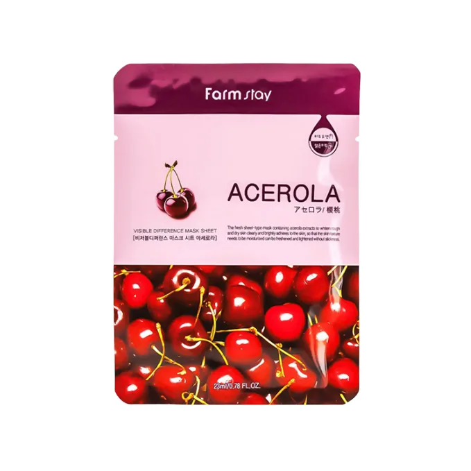 Farm Stay - Visible Difference Mask Sheet - Acerola - 1pieza