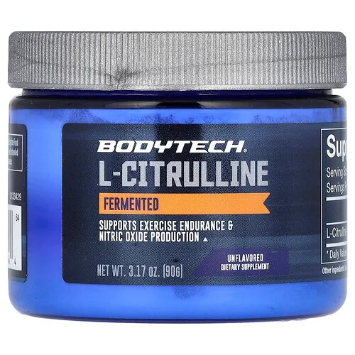 BodyTech, L-citrulina, Fermentada, Sin sabor, 90 g (3,17 oz)