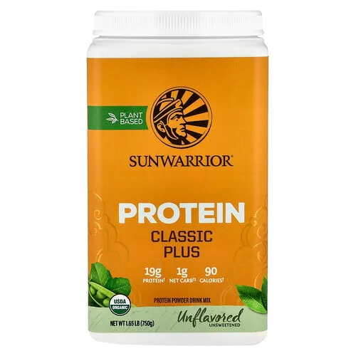 Sunwarrior, Protein Classic Plus, A base de plantas, Natural, 750 g (1,65 lb)