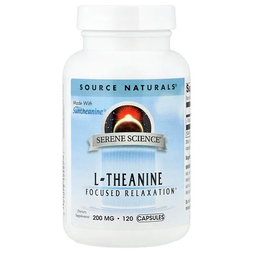 Source Naturals, L-teanina, 200 mg, 120 cápsulas