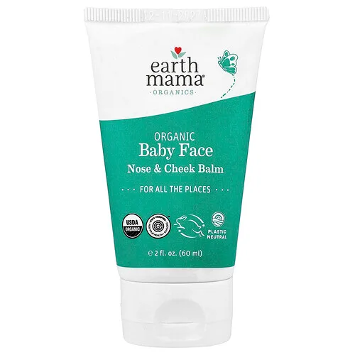 Earth Mama, Bálsamo orgánico para rostro, nariz y mejillas para bebés, 60 ml (2 oz. líq.)