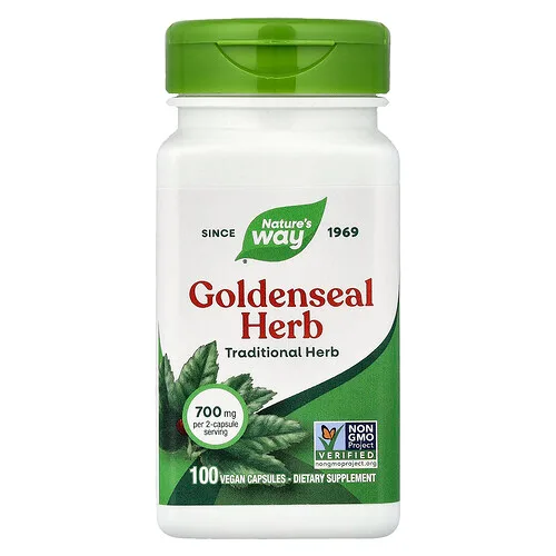 Nature's Way, Hierba de sello de oro, 100 cápsulas veganas (350 mg por cápsula)