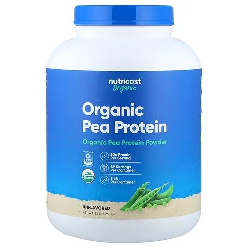 Nutricost, Proteína de guisante orgánico, Sin sabor, 2268 g (5 lb)