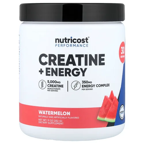 Nutricost, Rendimiento, Creatina y energía, Sandía, 252 g (9 oz)