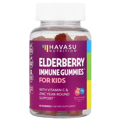 Havasu Nutrition, Gomitas de saúco para niños, 60 gomitas
