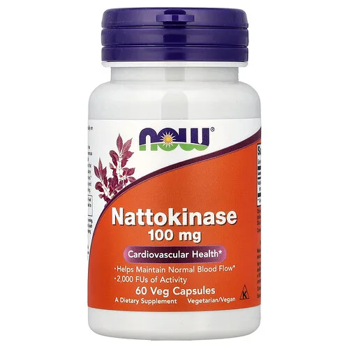 NOW Foods, Natoquinasa, 100 mg, 60 cápsulas vegetales