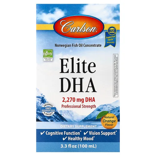 Carlson, Elite DHA, Naranja natural, 100 ml (3,3 oz. líq.)