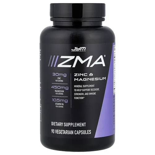 JYM Supplement Science, ZMA®, Zinc y magnesio, 90 cápsulas vegetales