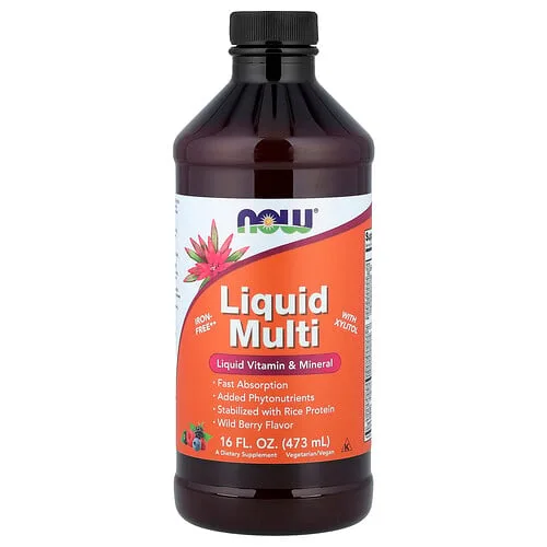 NOW Foods, Liquid Multi, sabor frutos del bosque, 16 fl oz (473 ml)