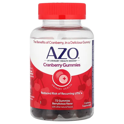 AZO, Gomitas de arándano rojo, Berrylicious, 72 gomitas (250 mg por gomita)