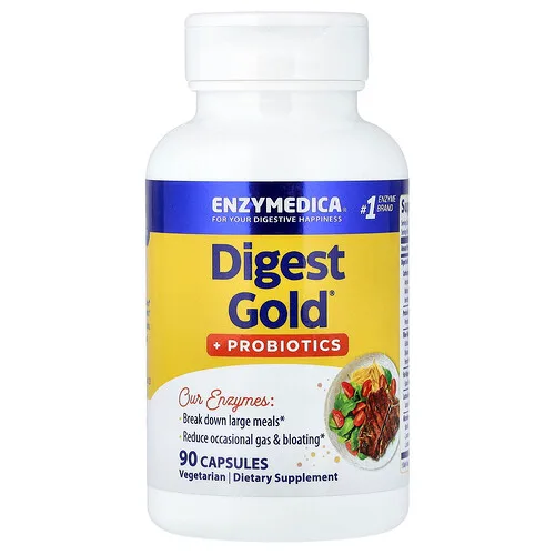Enzymedica, Digest Gold + Probióticos, 90 cápsulas
