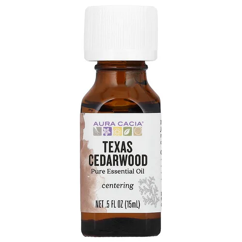 Aura Cacia, Aceite esencial puro, Cedro de Texas, 15 ml (0,5 oz. líq.)
