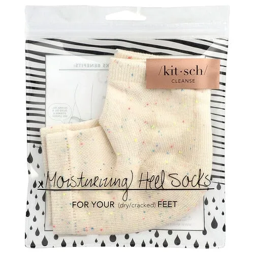 Kitsch, Calcetines humectantes para el talón, Rainbow Speckle`` 1 par