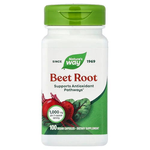 Nature's Way, Raíz de remolacha, 100 cápsulas veganas (0,5 g por cápsula)