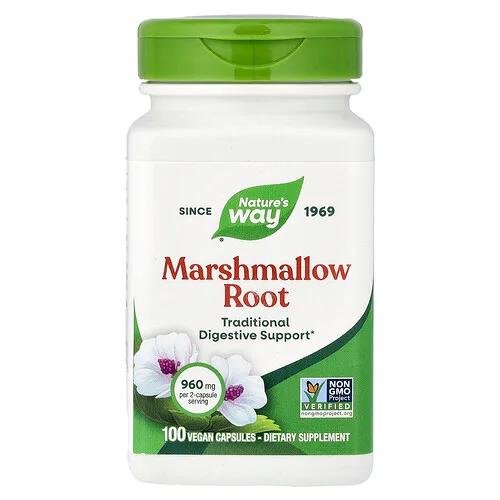 Nature's Way, Raíz de malvavisco, 100 cápsulas veganas (480 mg por cápsula)