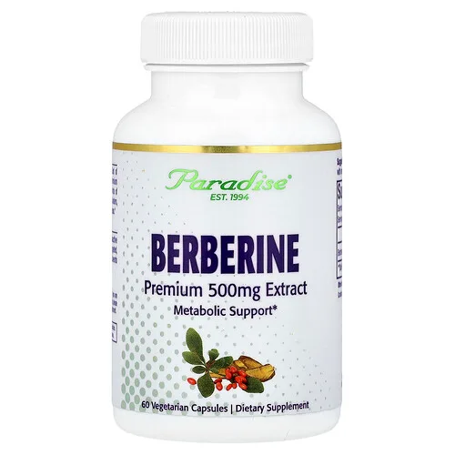 Paradise Herbs, Berberina, 500 mg, 60 cápsulas vegetales