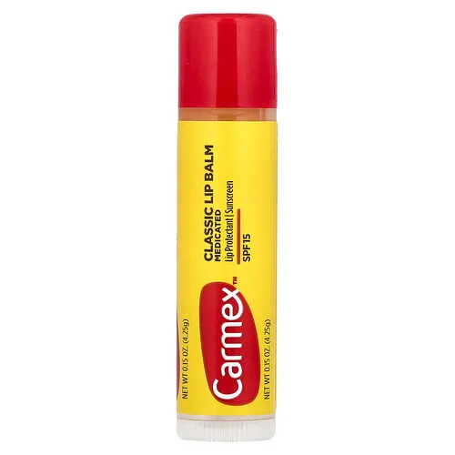 Carmex, Bálsamo labial clásico, Medicinal, FPS 15, 4,25 g (0,15 oz)