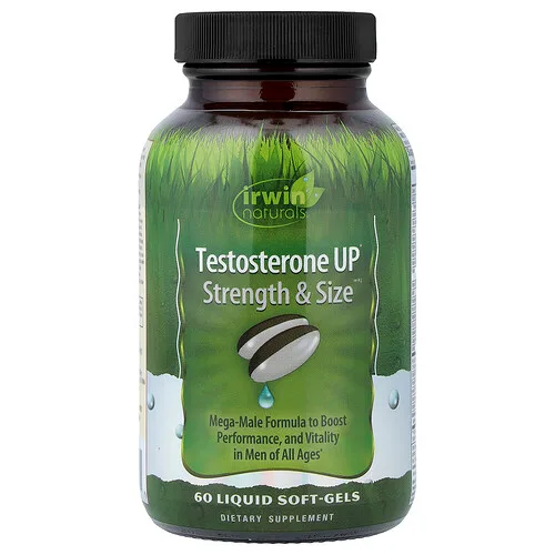 Irwin Naturals, Testosterone UP Strength & Size™, 60 cápsulas blandas con contenido líquido