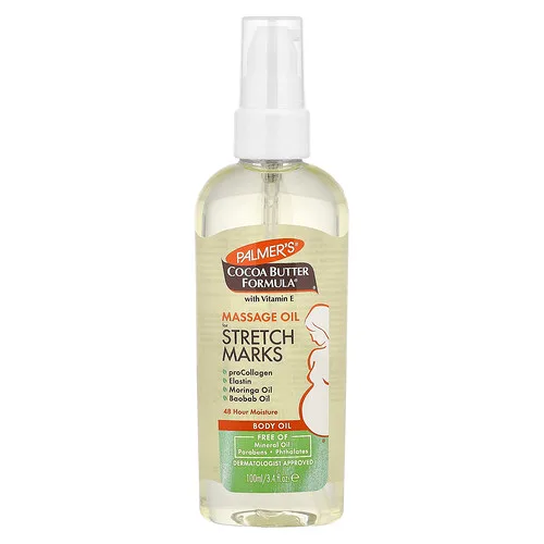 Palmer's, Cocoa Butter Formula® con vitamina E, Loción para masajes antiestrías, 100 ml (3.4 oz. líq.)