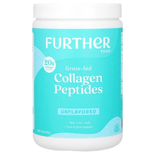 Further Food, Péptidos de colágeno proveniente de animales alimentados con pasturas, Sin sabor, 280 g (9,88 oz)