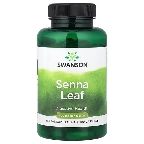 Swanson Vitamins, Hoja de sen, 500 mg, 100 cápsulas