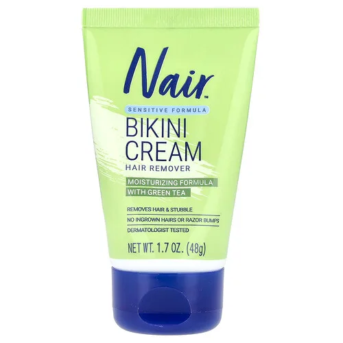 Nair, Crema depilatoria para la zona del bikini, Fórmula sensible, 48 g (1,7 oz)
