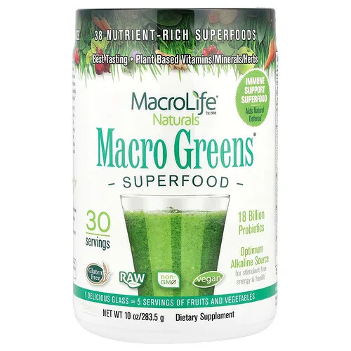 Macrolife Naturals, Macro Greens, Superalimento, 283,5 g (10 oz)