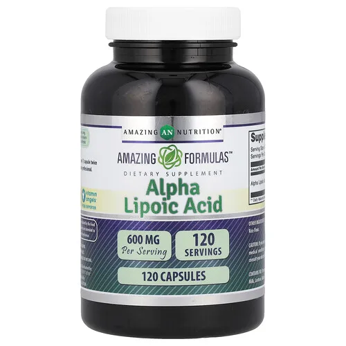 Amazing Nutrition, Ácido alfa-lipoico, 600 mg, 120 cápsulas