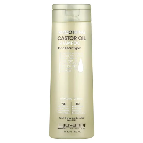 Giovanni, Champú de efecto suavizante con aceite de ricino, Para todo tipo de cabello, 399 ml (13,5 oz. líq.)