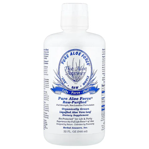 Herbal Answers, Pure Aloe Force®, Raw-Purified™, 946 ml (32 oz. líq.)