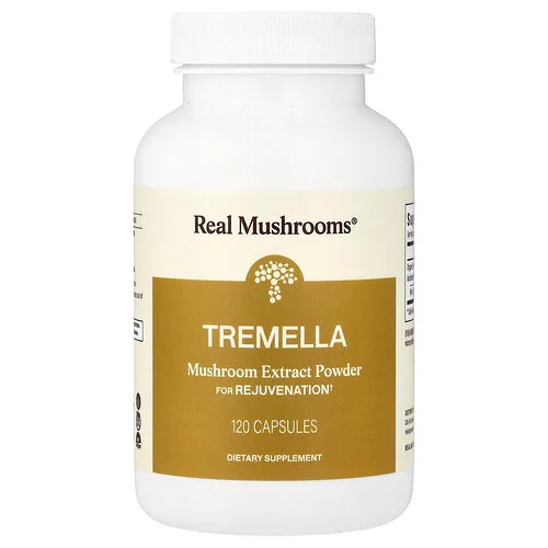 Real Mushrooms, Tremella, Extracto de hongos en polvo, 120 cápsulas